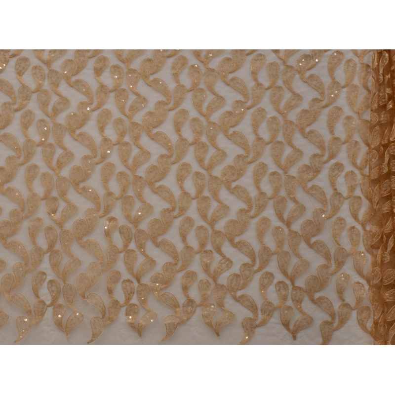 130cm Paisley  Embroidered Sequins Tulle BF617-1 BF617-1