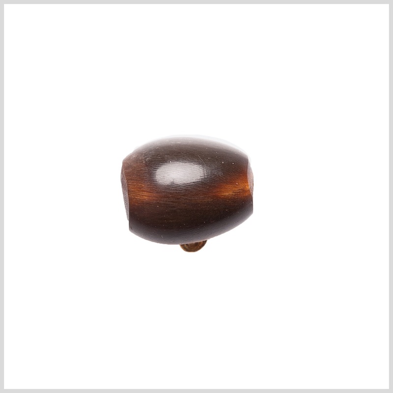 Brown Horn Shank Back Button – 24L/15mm