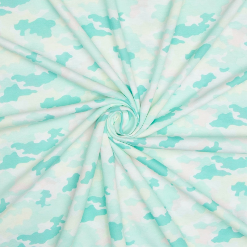 Cotton Knit Turq Camouflage