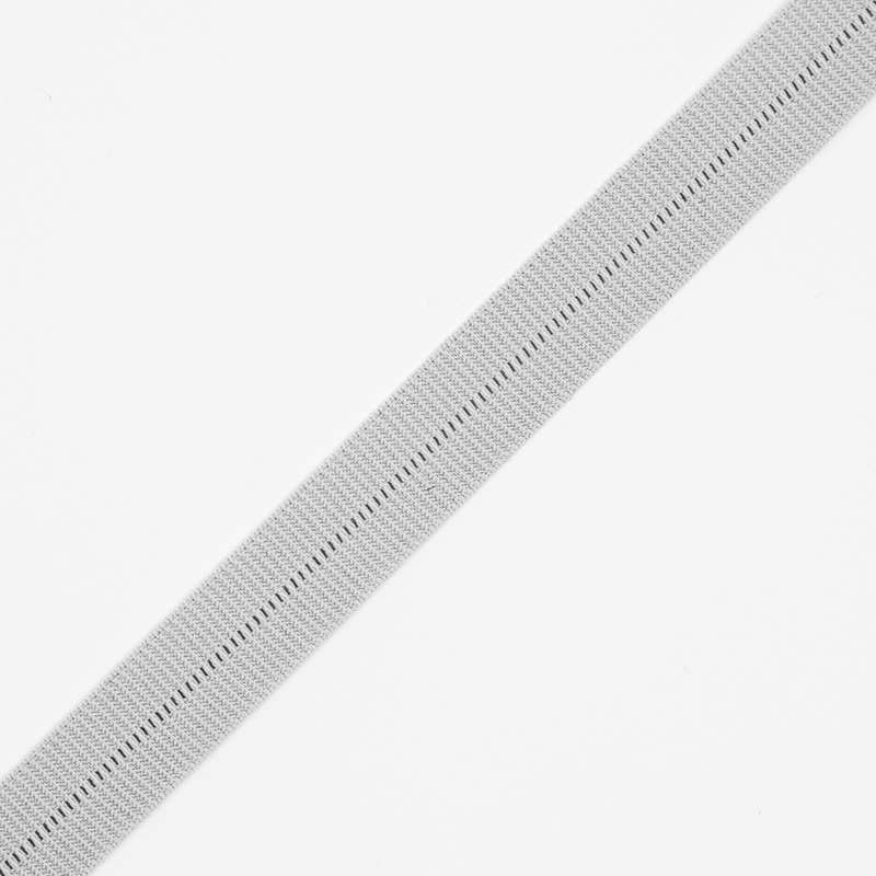 Gray Stretch Fold Over Grosgrain – 0.625″