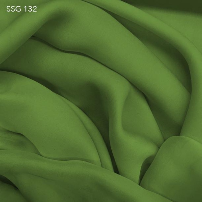 Silk Georgette – Pickle Green Fabric by the Yard