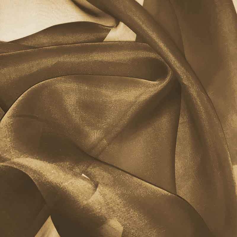 Silk Organza – Deep Camel Fabric by the Yard