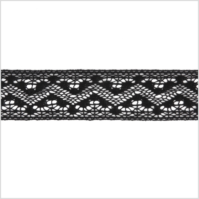 1.5″ Black Crochet Lace Trim
