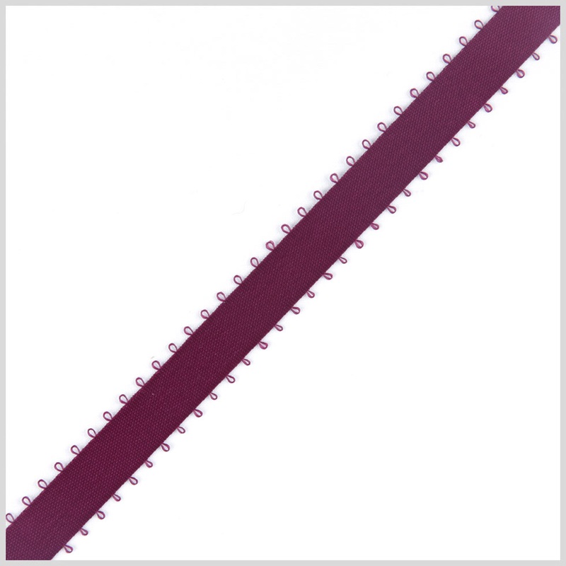 3/16″ Wine Double Face Feather Edge Satin Ribbon