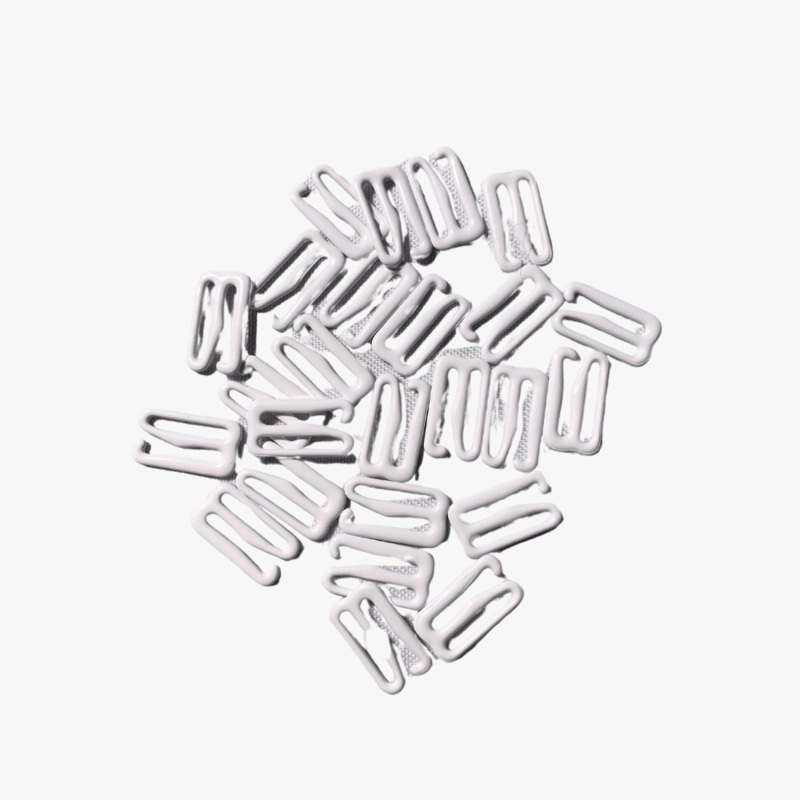 Bra Strap Buckle – 15mm | White Pack of 10