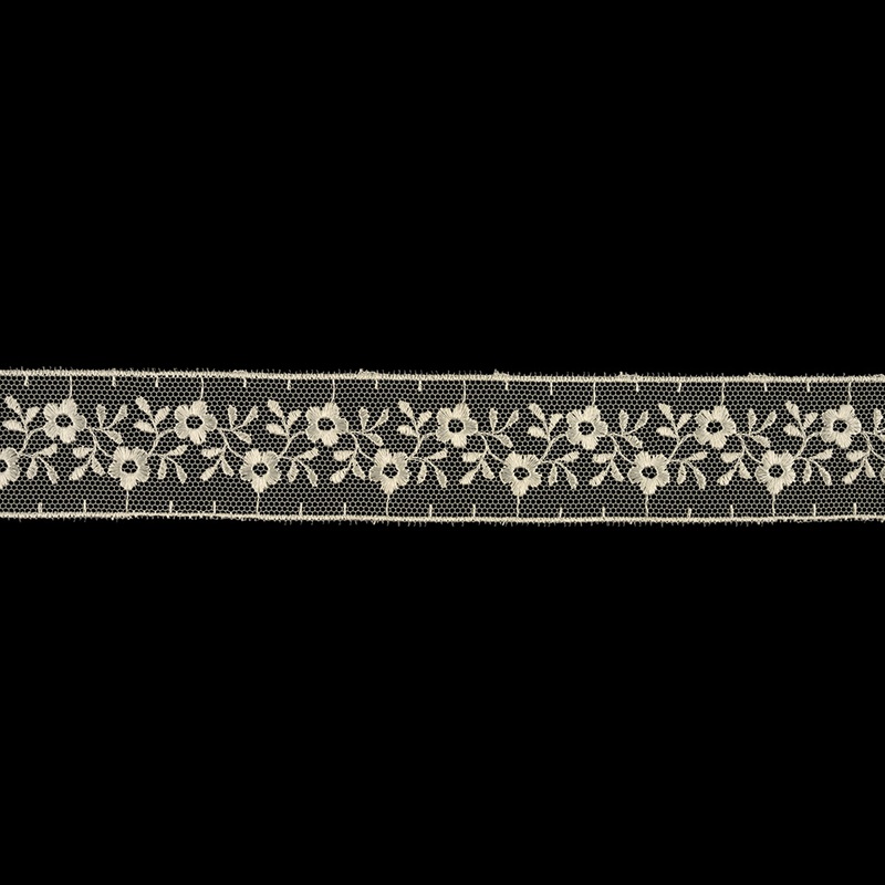 Cloud Dancer Floral Embroidered Lace Trim – 1.25″