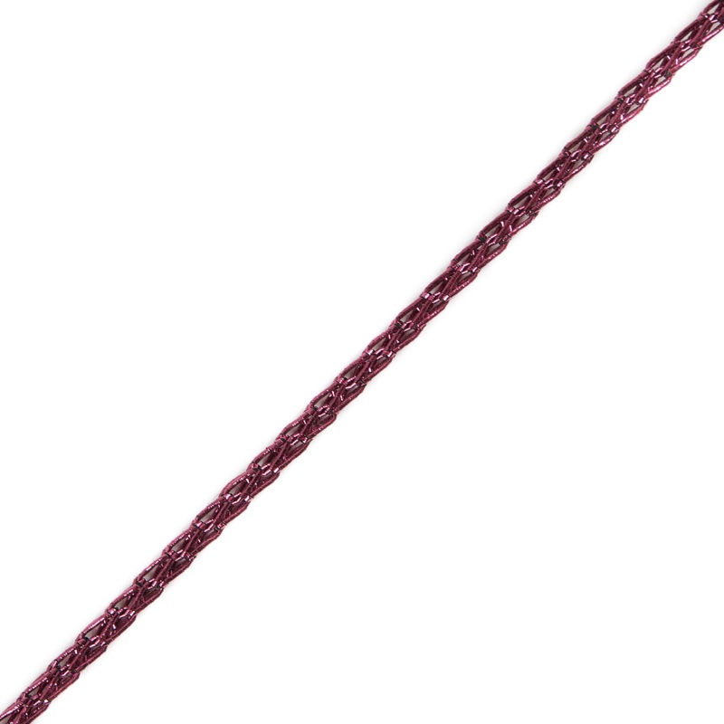 Italian Metallic Magenta Crochet Chain – 0.125″