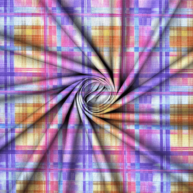 Printed Polyester Needle Out Stripy Abstract