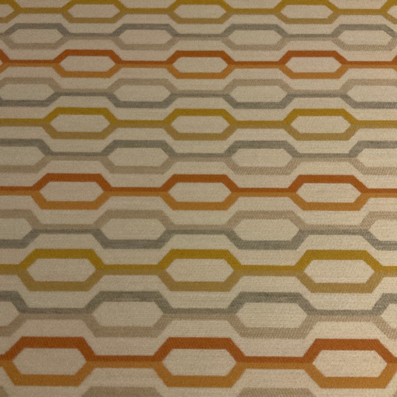 Sunbrella (Axiom) Camden Color 1 Colorful Ogee Cream Upholstery Fabric Order Product
