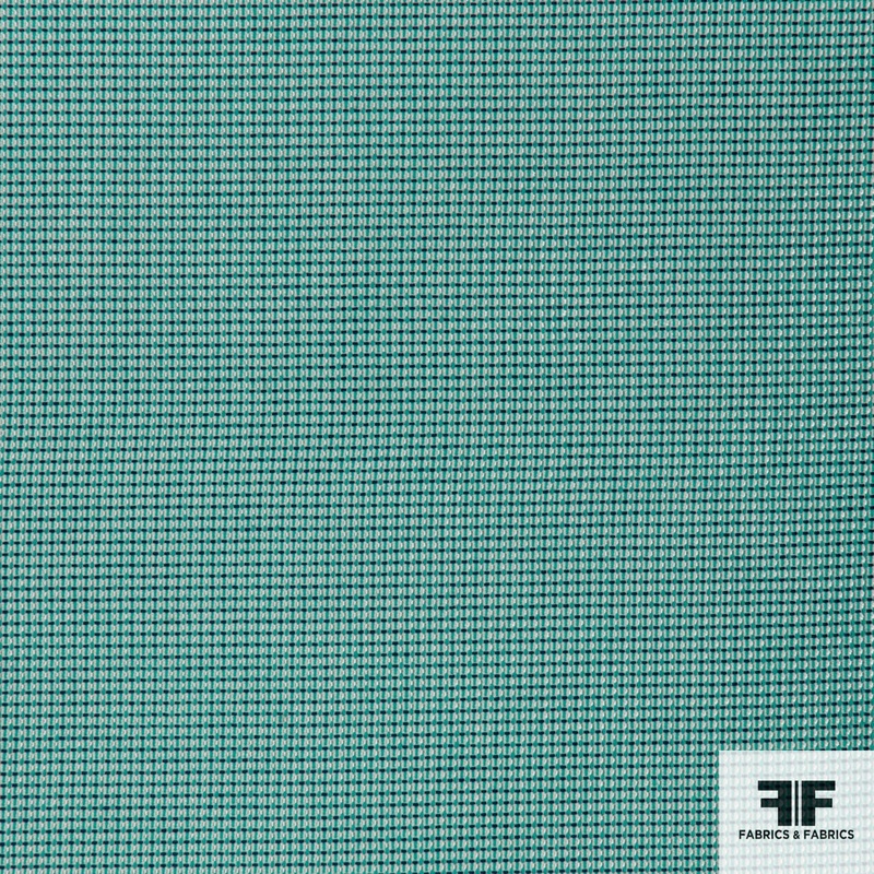 Textured Cotton Suiting – Green/Blue/White Fabric by the Yard