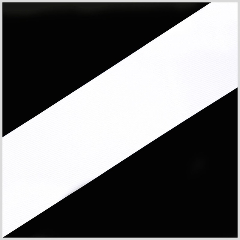 1/4″ White Solid Grosgrain Ribbon