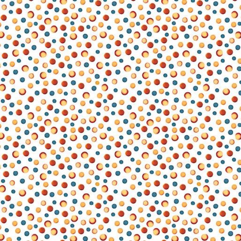 Farm Feathered Folk  –   15037-09 Folk Dots White