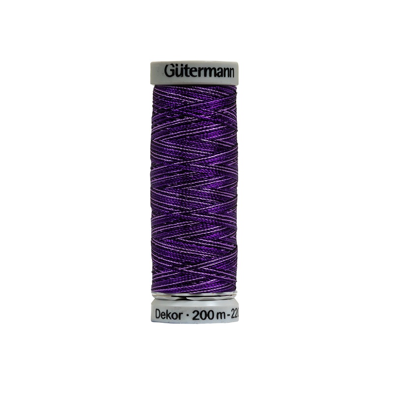 Gutermann Machine Embroidery Thread 200m – 9967 Varigated Purple
