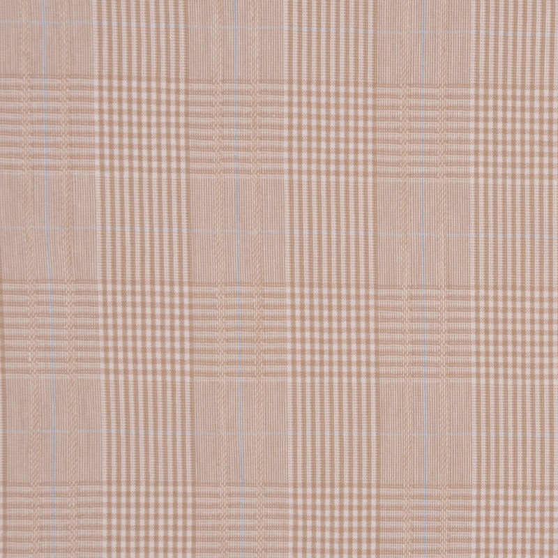 Italian Beige Plaid Bottom-Weight Cotton