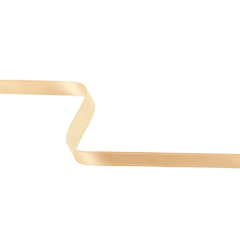 Pale Peach Woven Ribbon with Embossed Borders – 0.5″