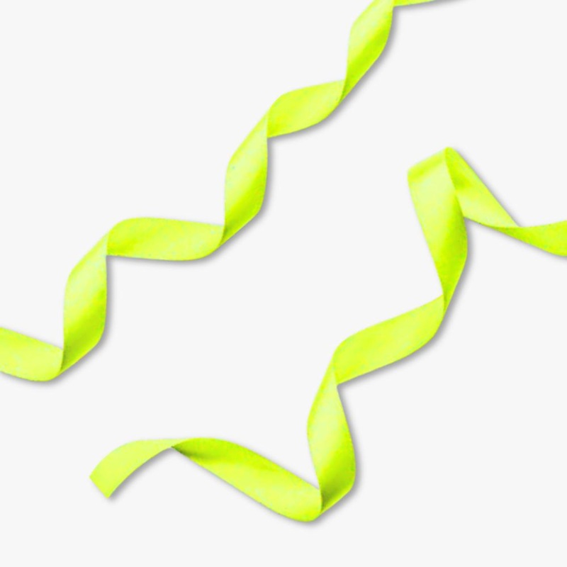 Satin Ribbon 6mm Neon Yellow | TBD Per Met