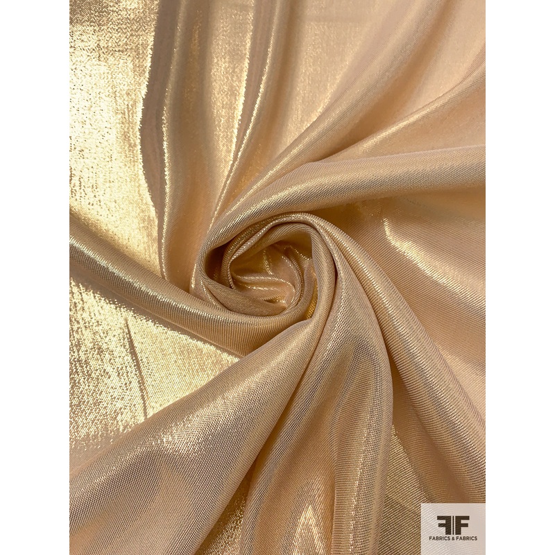 Slightly Sheer Soft Silk Lam – Premium Gold Fabric by the Yard