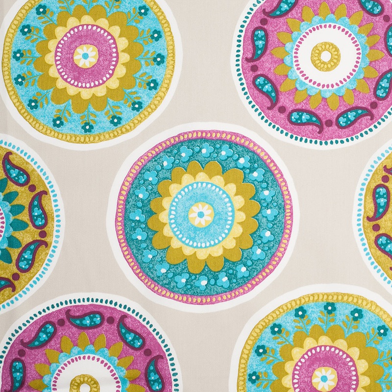 Spanish Beige Medallion Cotton-Polyester Print