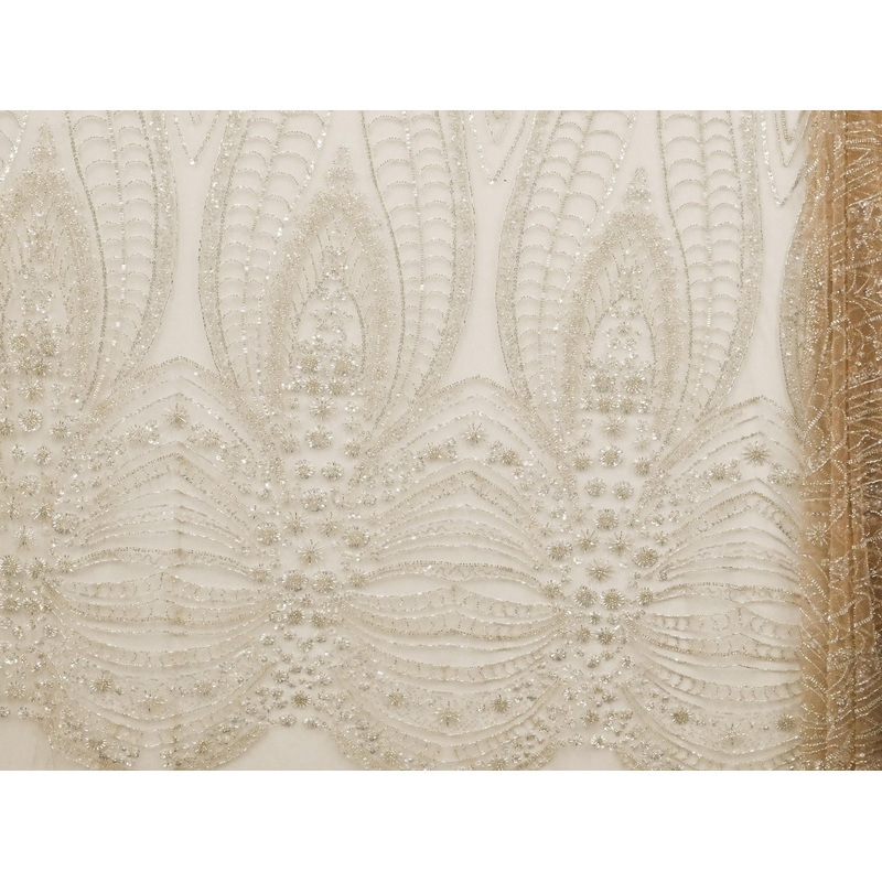 130cm Elegant Beaded Sequins Tulle BF742-8 BF742-8
