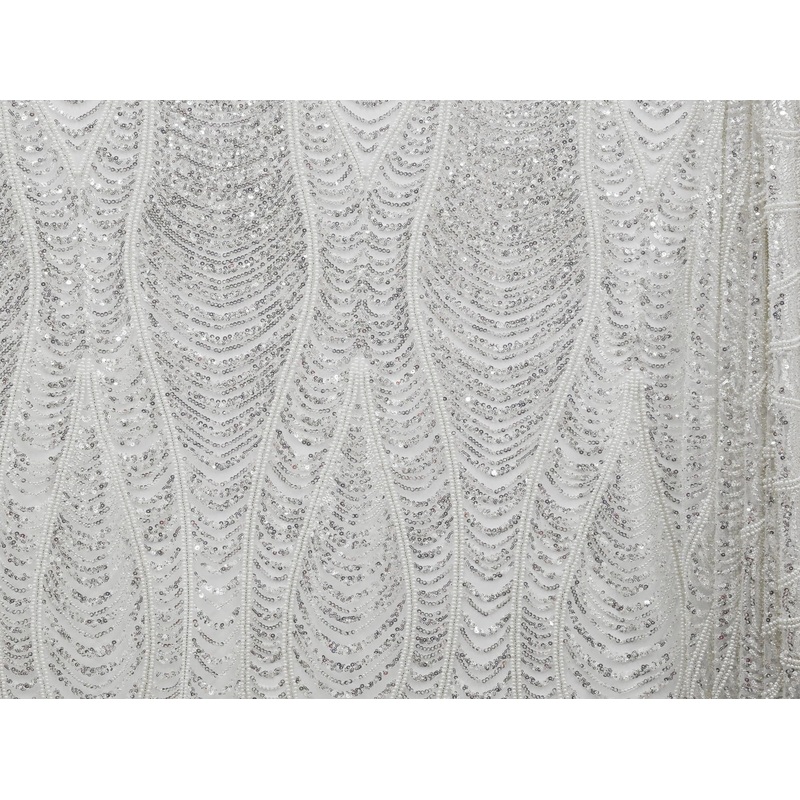 130cm Mila Beaded Sequins Tulle BF698-1 BF698-1