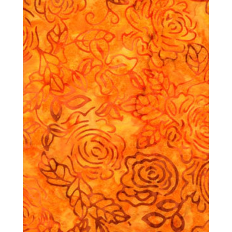 Batiks Briar Rose Balis Orange