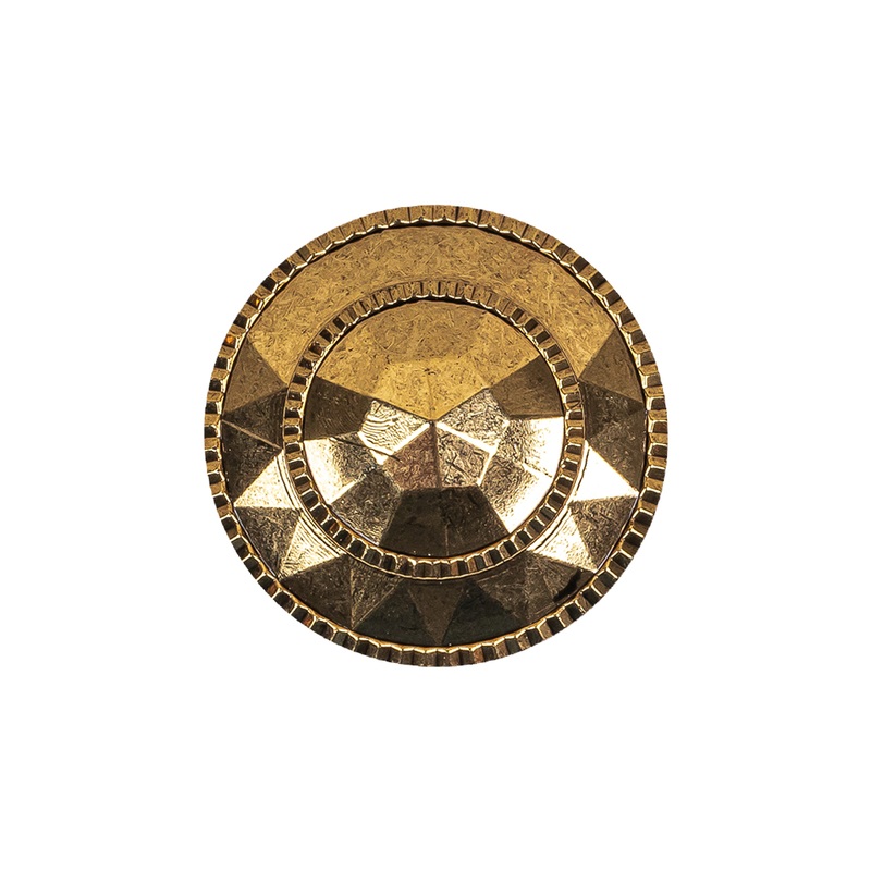 Gold Fancy Faceted Shank Back Plastic Button – 36L/23mm