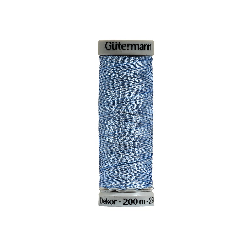 Gutermann Machine Embroidery Thread 200m – 9982 Varigated Blue