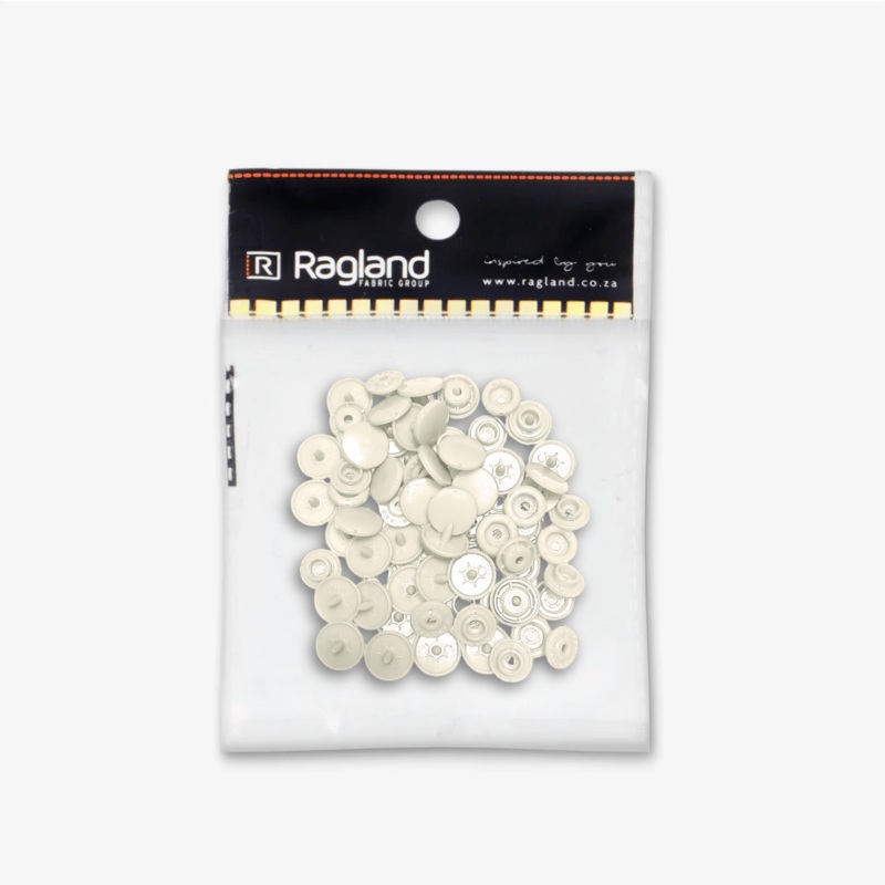 Plastic Snap Fastener – Cream (20’s)