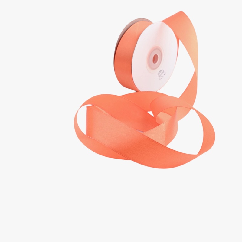 Satin Ribbon 25mm Orange #42 Per Meter