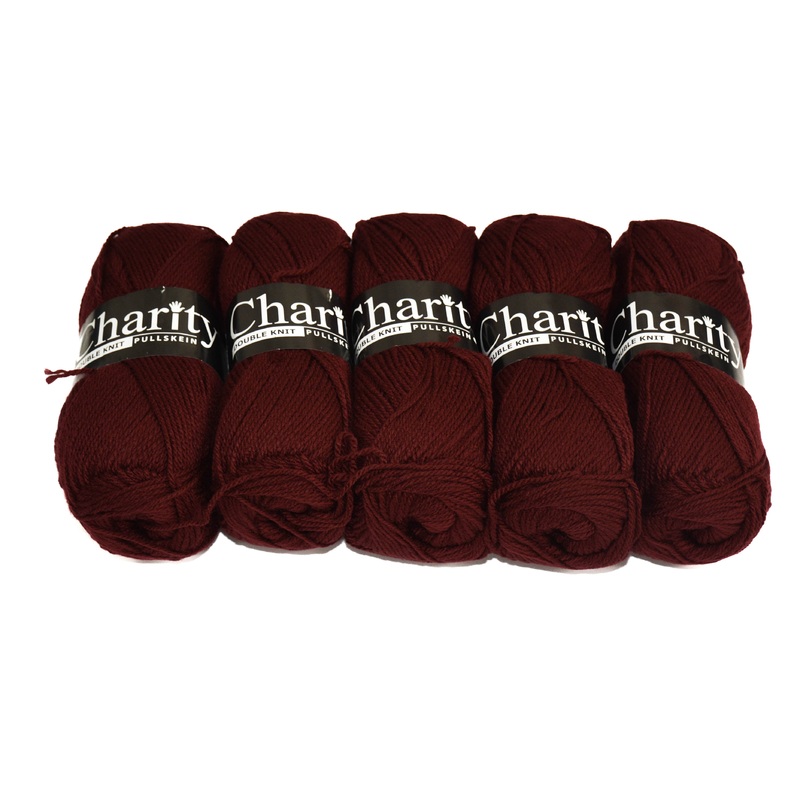 100G 5Pc Charity Dk Wool Maroon 1000000121186