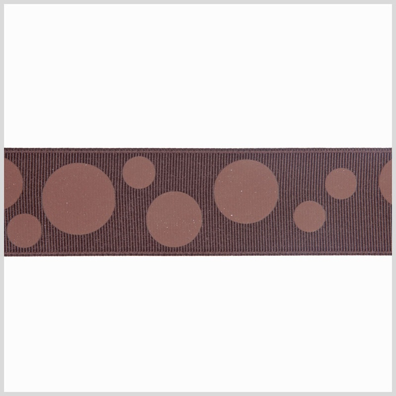 7/8″ Brown Polka Dot Grosgrain Ribbon