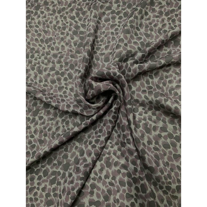 Animal Printed Silk Georgette – Dark Purple / Purple Fabric by the Yard