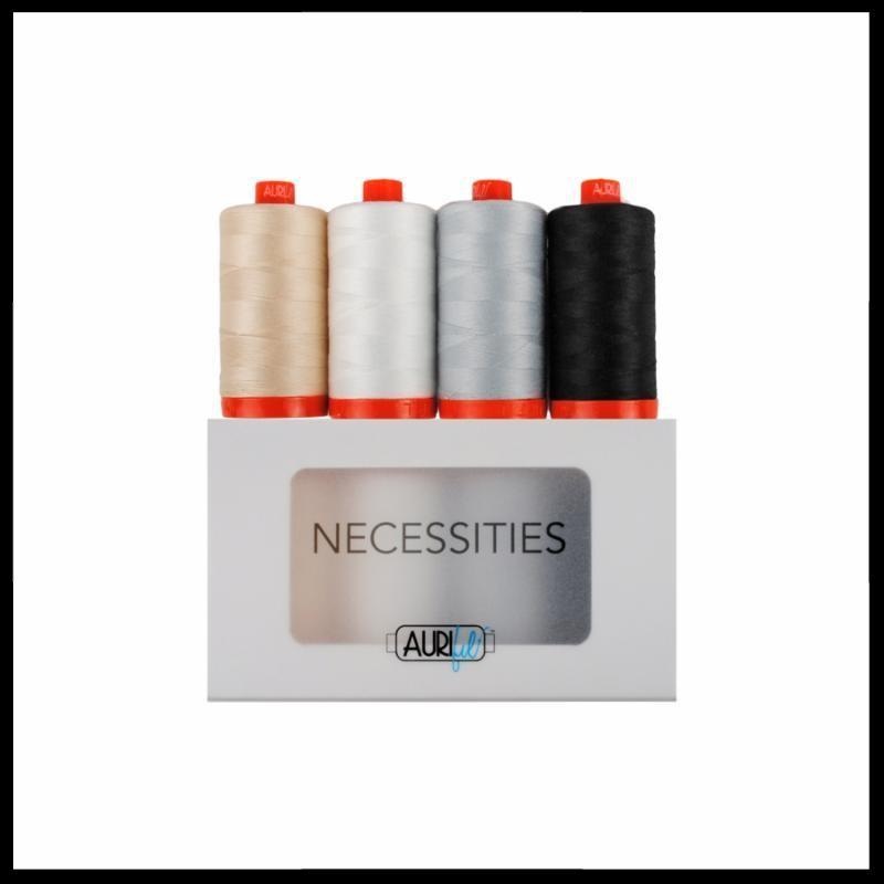Aurifil Collection – Necessities – 50wt – Four Large Spools