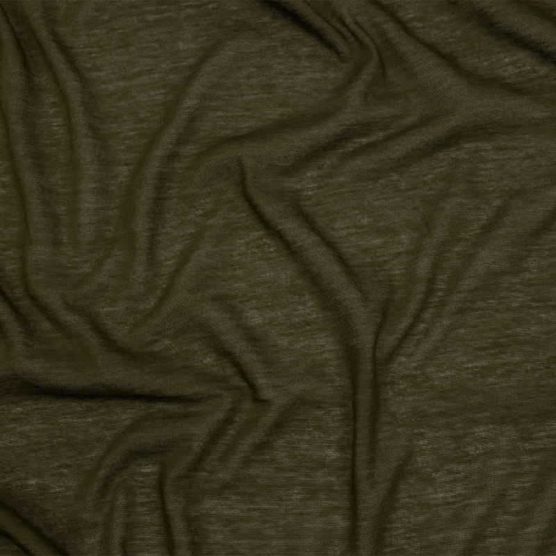 Famous Designer Seaweed Green Featherweight Cotton Jersey