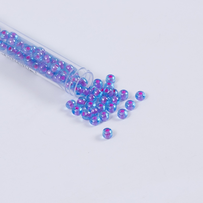 Purple Lined Aqua Czech Seed Beads – Size 2