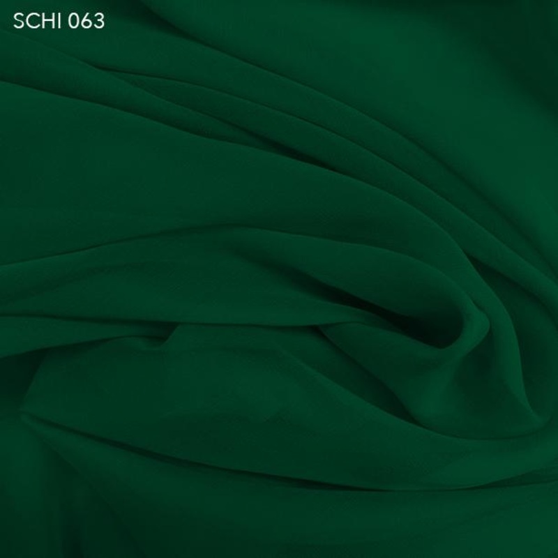 Silk Chiffon – Hunter Green Fabric by the Yard