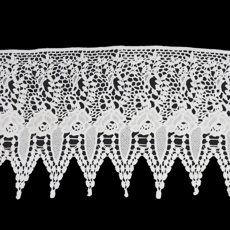 10″ White Cotton Guipure Lace Trim