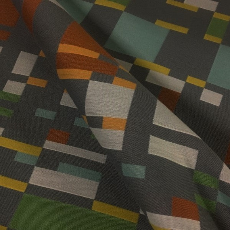 Arc-Com Square One Fog Geometric Gray Upholstery Fabric Order Product