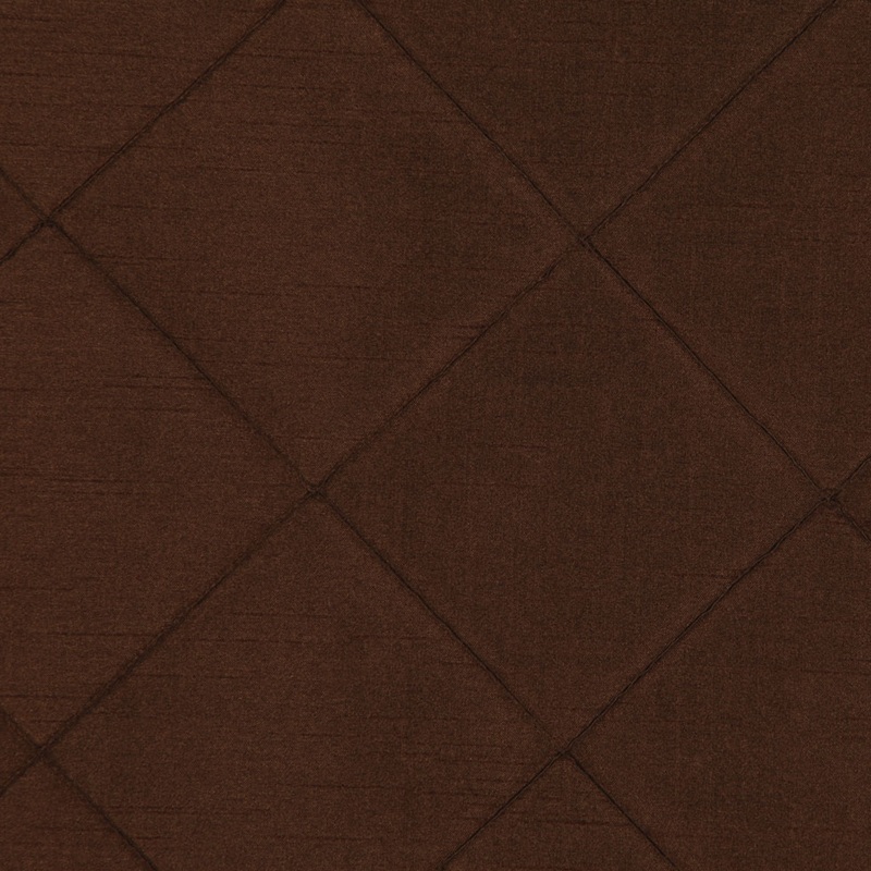 Chocolate Pintucked Shantung   /Dupioni