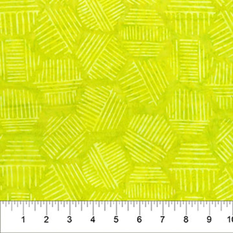Hexies Batiks Citrus Green