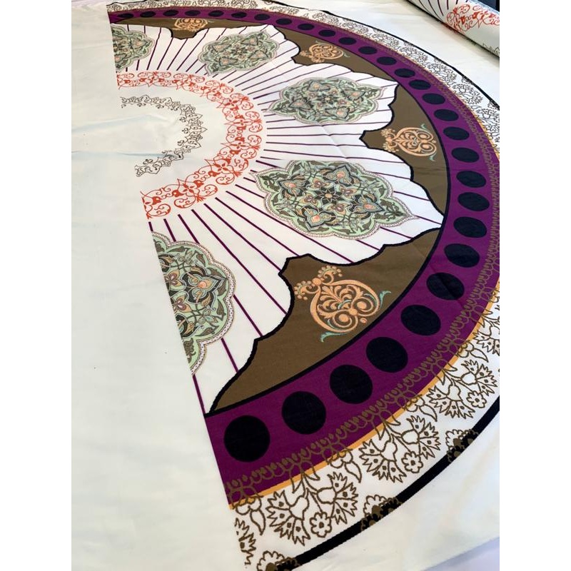 Ornate Semi-Circle Printed Cotton Poplin Panel – Multicolor Fabric by the Panel