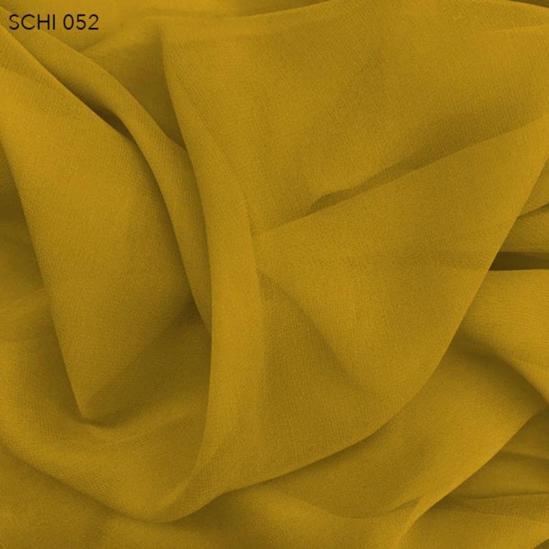 Silk Chiffon – Mustard Gold Fabric by the Yard