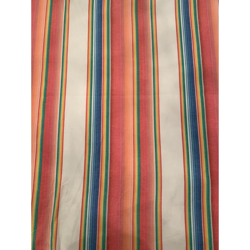 Vertical Rainbow Striped Washed Woven Cotton Chambray – Multicolor Fabric by the Yard