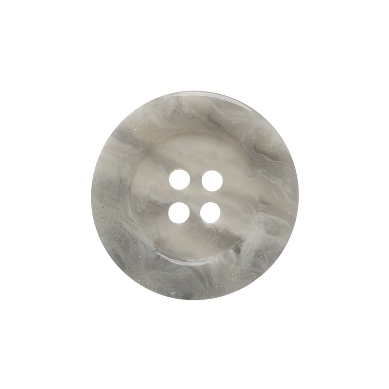 White Marbleized Plastic Button – 36L/23mm