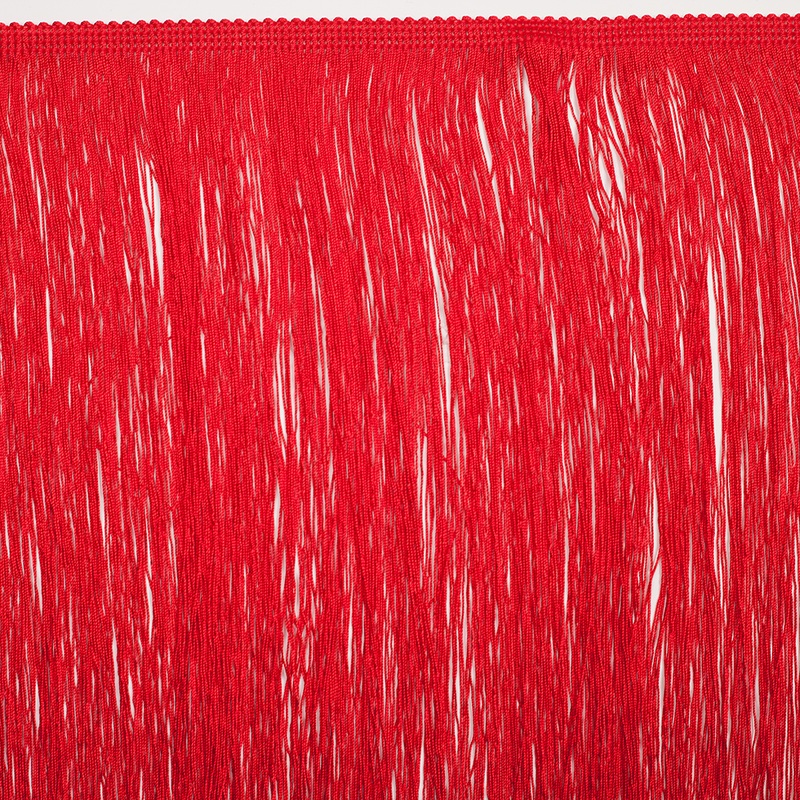 16″ European Red Chainette Fringe Trim