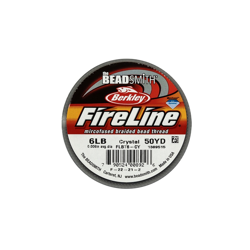 Fireline 6lb Microfused Braided Bead Thread – 50yd Spool – Crystal