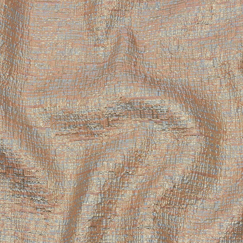 Metallic Gold, Pink and Pale Blue Crosshatched Lines Luxury Brocade