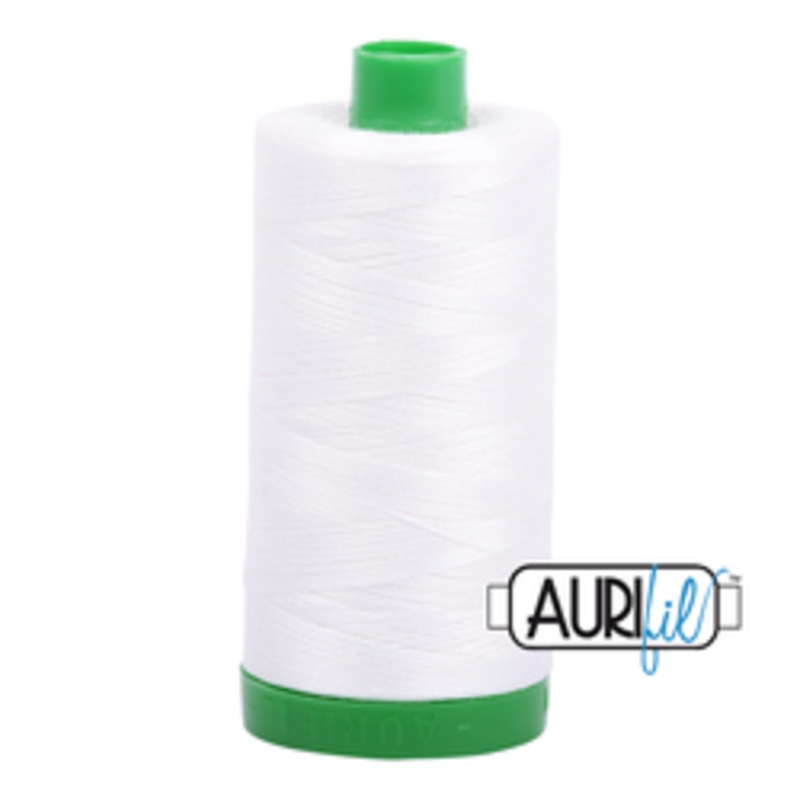 40wt – Aurifil – 2021 – Natural White – 1000m/1094yds