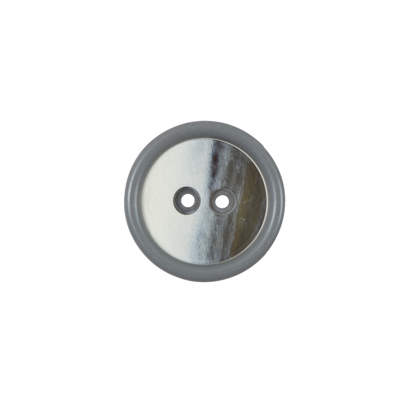 Gray, Beige and White 2-Hole Plastic Button – 24L/15mm