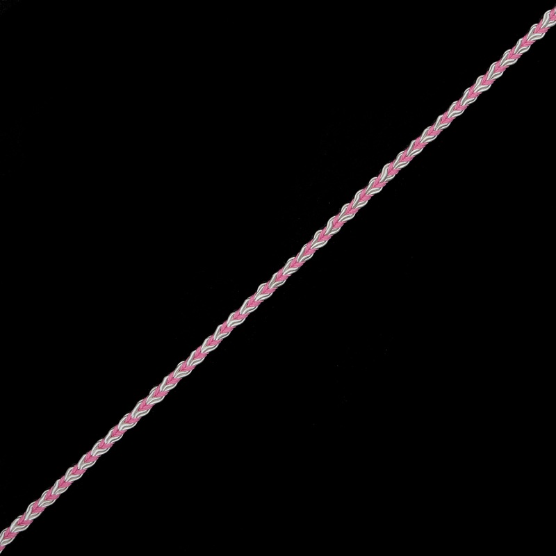 Light Pink and White Two-Tone Braided Trim – 0.25″